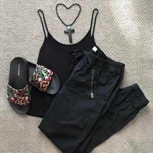 Abercrombie & Fitch Black Cotton Jogger Pant